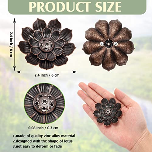 Sumind 30 pcs Lotus Incense Holder Ash Catcher for Sticks, Retro, Bronze - size: Retro