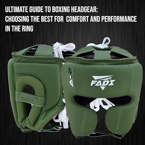 Authentic Series A2 Boxing Headgear - Premium Leather Head Guard for Kids and Adults in MMA, Kickboxing, Muay Thai, Karate, Martial Arts, and Taekwondo - color: Green, size: Small-Medium