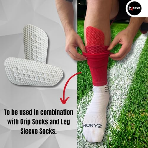 Soccer Shin Guards - Shin Guards Soccer Adult - Shin Guards Soccer Kids 10-12 - Kids Soccer Shin Guards - Silicone Shin Pads - by Noryz
