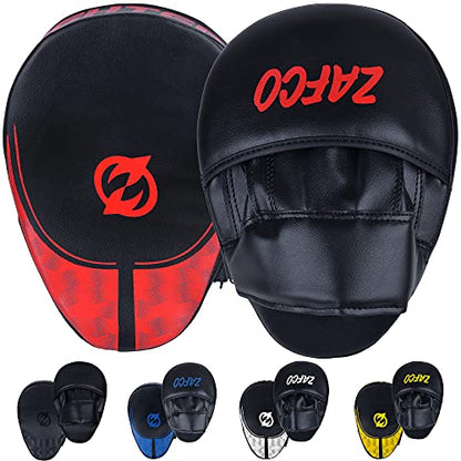 Boxing Mitts for Muay Thai MMA Sparring Training Punching Focus Punch Target Mitts and Pads - color: Red