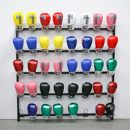 Boxing Glove Storage Rack Wall Mount Dryer Holds 20 Pairs, Boxing Glove Storage Garage, Hang Up Boxing Gloves to Dry Out, for Kickboxing, Muay Thai, MMA Training Gloves