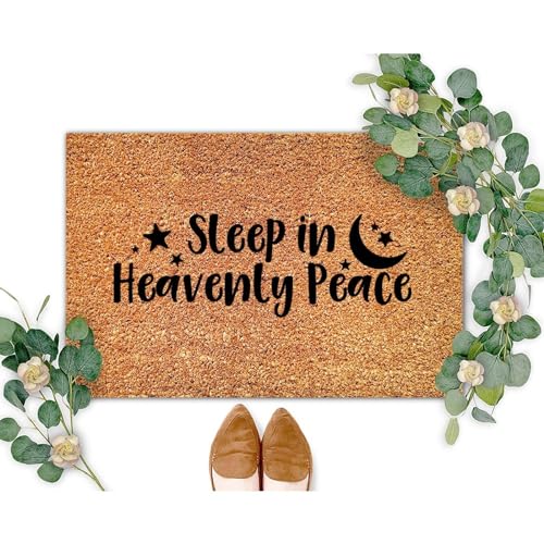 Sleep in Heavenly Peace Coir Mat Rug Farmhouse Inspirational Positive Durable Coir Non Slip Mat for Garage Patio High Traffic Areas 16x24in - color: Style-19, size: 2' x 1'4" (Rectangular)
