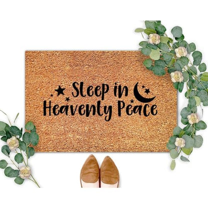 Sleep in Heavenly Peace Coir Mat Rug Farmhouse Inspirational Positive Durable Coir Non Slip Mat for Garage Patio High Traffic Areas 16x24in - color: Style-19, size: 2' x 1'4" (Rectangular)