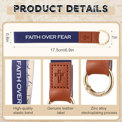 Nosiny 4 Pcs Bible Verse Keychain NFC Christian Keychain for Keys, Wallet, Phone, Christian Faith Gift for Men and Women(Classic)