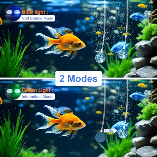 PChero Solar Pond Aerator, 2W & 2200mAh Solar Aquarium Air Pump | with 2 Air Stone, 2 Modes bubbler for Aquarium, Fish Tank, Outdoor Small Pond, Hydroponics