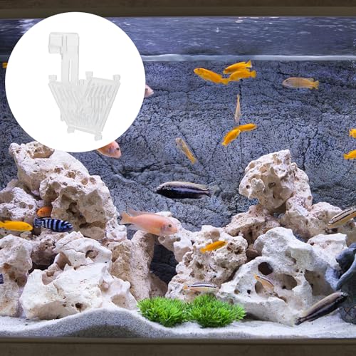 ULTECHNOVO Acrylic Fish Feeding Cup Aquarium Worm Feeder Cone-Shaped Fish Food Holder with Hook for Chilled Bloodworms