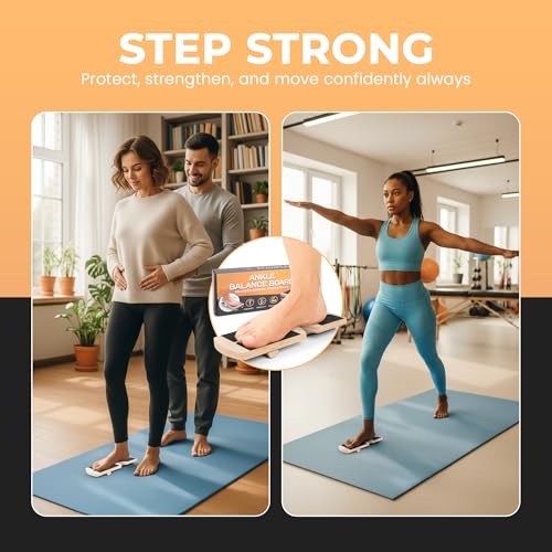 Ankle Balance Board & Foot Strengthener – Single Leg Stability Trainer for Physical Therapy, Sprain Recovery, Plantar Fasciitis Relief & Balance Training