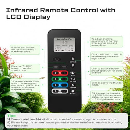 30-38in Freshwater Aquarium Light, RGB+W Fish Tank Light | 24/7 Timer with Remote, Full Spectrum Aquarium IP67 Plant Light, Dimmable RGBW Brightness, Plant&Fish Preset Modes, DIY Mode - size: 30-38inch