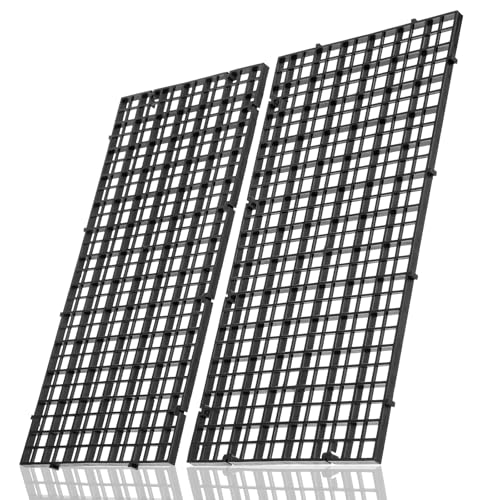 2 PCS Black Aquarium Divider Trays, 11.8inch Plastic Fish Tank Divider Grid Isolate Board Divider, Aquarium Filter Bottom Tray Egg Crate for DIY Filtration Bottom Protection in Aquascaping Mixed Breed