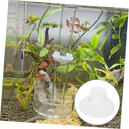 LIOOBO 50pcs Aquarium Cups Holder Fish Tank Feeder Suckers Easy Install Transparent Fixed Accessories for Enhanced Viewing - size: 2.60X2.60X1.50CM