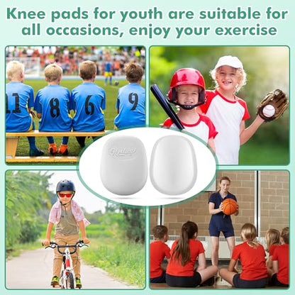 HooLing 8 Pcs Football Knee Pads for Youth, Skill Positions Sports Ultra Light Knee Sleeve for School Team Boys Girls Anti Collision Basketball Volleyball Soccer Cycling Wrestling Protector - size: Youth