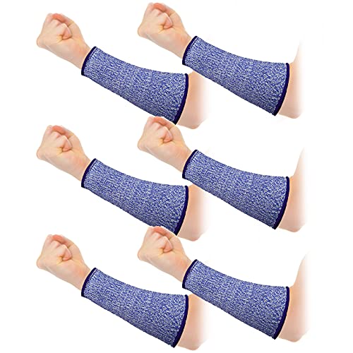 Sintege 3 Pairs Arm Protectors for Thin Skin and Bruising Cut Resistant Forearm Sleeve Level 5 Arm Burn Protection Sleeve (Royal Blue,7.9 Inch) - color: Royal Blue, size: 7.9 Inch
