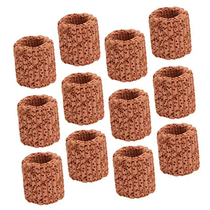 12Pcs Pottery Fixed Rings for Aquarium Plants Durable Lightweight Water Plant Holder for Fish Tank Decoration for Aquatic Plant Fixing and Fish Shelter