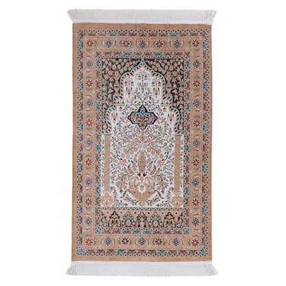 Prayer Rug Islam, Prayer Matt Islam, Prayer Rugs Islam Thick and Soft, Prayer Mat Muslim, Muslim Praying Mat, Portable Prayer Rug, Eid Gift Boxes (Light Brown) - color: Light Brown