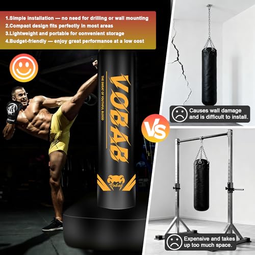 Freestanding Punching Bag with Gloves, 70'' Superior Boxing Bag with Stand for Adults & Teens, No Drill Kickboxing Bags for Men Women Beginners Training MMA, Muay Thai, Karate & Home Fitness - style: Yellow Alphabet Pattern