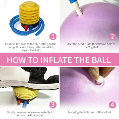 20-Pack of 9 Inch Exercise Balls, Pilates Ball & Mini Yoga Ball for Physical Therapy, Core Strength, Stability Training - Anti-Burst, Slip Resistant for Home, Gym, Office - Bulk Set