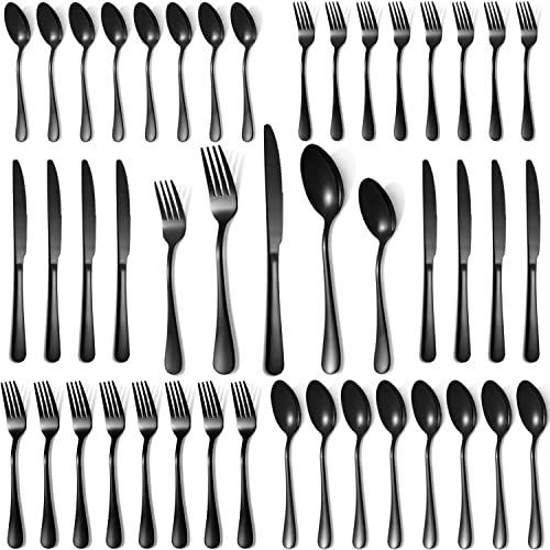 Silverware Set,40-Piece Stainless Steel Flatware Set for 8 - style: 40pcs Round Edge