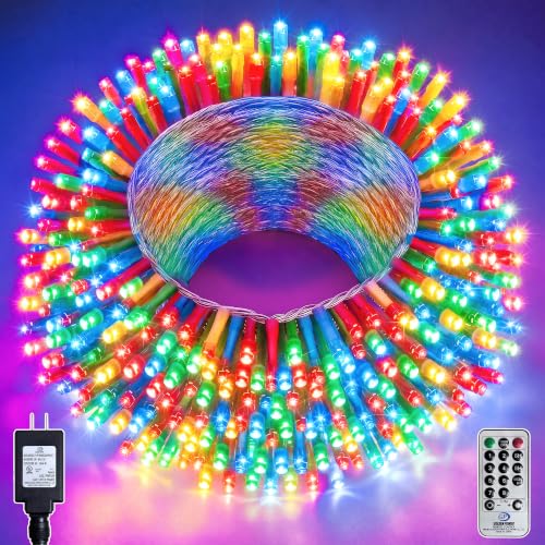 132FT 400 LED Christmas Tree Lights, Bright Multicolor Outdoor Christmas String Lights for House, Fairy Lights with 8 Modes, Waterproof & Durable Indoor Outdoor Decor, Timer Included - color: Multicolor, size: 400LED