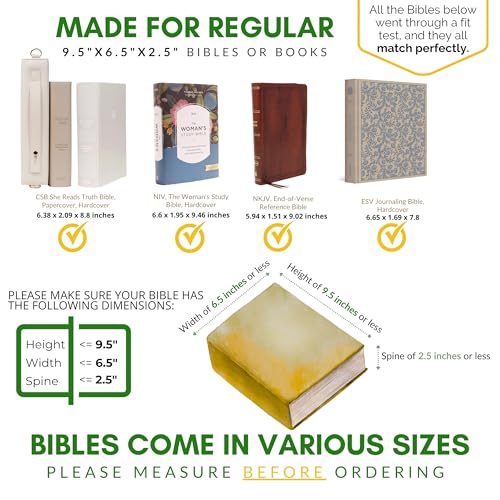 Quilted Bible Case for 6.5 X 9.5 inch Books, Bible Carrying Case for Women, Yellow Bible Cover - color: Yellow
