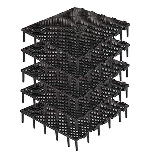 POPETPOP Black Aquarium Divider Trays Fish Tank Bottom Plate Grid Isolate Board Divider- Aquarium Divider Tray PVC Splicing Clapboard Bottom (Black) PVC Splicing Aquarium Accessory - size: 10pcs