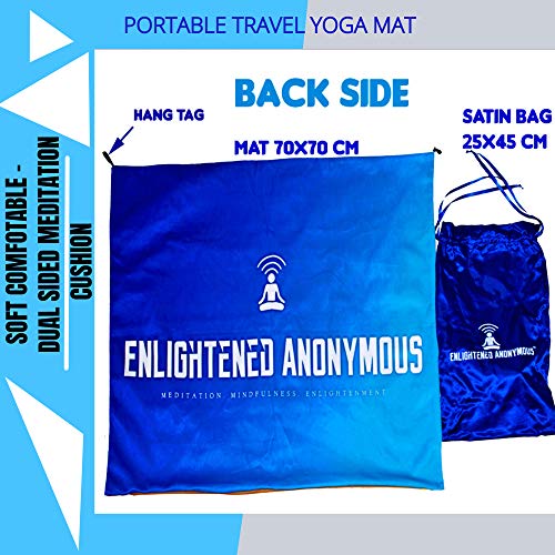 Woman Wall Decor-Premium velvet Meditation Mat|Wall art Tapestry Wall Hanging |Convertible meditation cushion cover|Unique Meditation Gift for Men, Women|Dual Printed,travel Yoga mat 70x70cm|Satin Bag