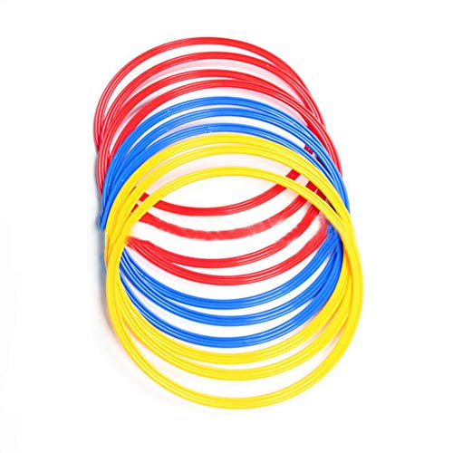 plplaaoo 6PCS Agility Training Rings,Training Speed Rings,Multicolor Speed Agility Rings Set, Football Control Skills Agility Loop, Multifunction Agility Training Rings for Agility Footwork Training