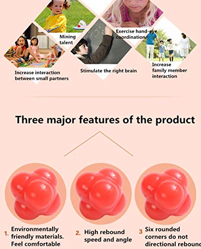 Reaction Ball, Hand-Eye Coordination Training Equipment | 6-Sided Agility Training Ball for Baseball, Soccer, Lacrosse, Basketball, Softball