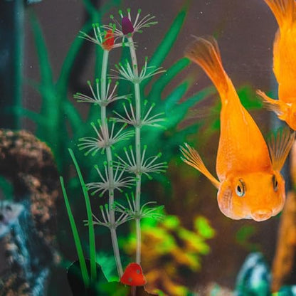 SUPVOX Luminous Green Aquarium Fake Plant Fish Tank Decor Vivid Silicone Underwater Grass for Freshwater and Saltwater Aquariums