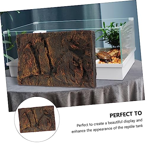 STOBOK 3D Reptile Tank Background Board Pu Material Turtle Aquarium Decor Terrarium Display for Pet Habitat Wall Decoration