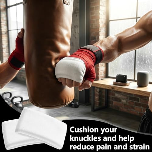 1/2/4pairs Knuckle Guards for Boxing Gel Hand Guard Protection Boxing Knuckle Pads Gel Hand Wraps for Men Women Fitness Athletes Muay Thai Kickboxing MMA Combat Sports Training Sparring Supplies - color: white
