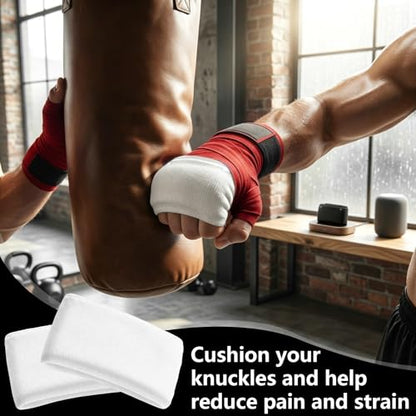 1/2/4pairs Knuckle Guards for Boxing Gel Hand Guard Protection Boxing Knuckle Pads Gel Hand Wraps for Men Women Fitness Athletes Muay Thai Kickboxing MMA Combat Sports Training Sparring Supplies - color: white
