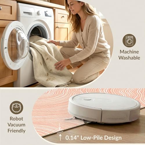 6'x9' Washable Modern Abstract Area Rug, Peach Non-Shedding Pet Friendly Room Rug for Queen Size Bedroom, Under Bed, Master Suite, Foldable Easy Care Carpet | Ref:1908935 - color: Beige/Pattern 28, size: 6' x 9' (Rectangular)