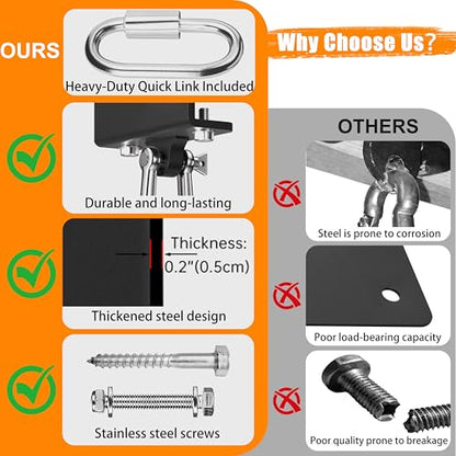 Heavy Bag & Punching Bag Hanger, Wall, Ceiling, Beam Mount Options | 900 LBS Capacity, 360° Swivel, Rust-Proof, Thick Steel Boxing Mount for MMA, Muay Thai & Home Gym (Multiple Mounting Options) - color: Ceiling - L-Shape Joist