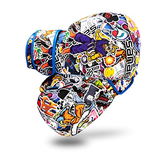 Sticker Bomb Adult Boxing Gloves - color: Roar Rage, size: 10 OZ