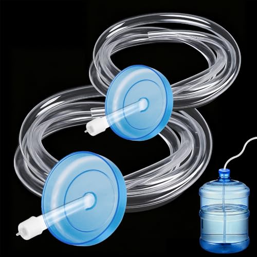 2-Pack Silicone Water Pump Hose, 1/4 in ID 3.3FT | Food Grade Tube, For 5-Gallon Electric USB Manual Automatic Drinking Water Pump, Desktop Water Dispenser & Home Brewing