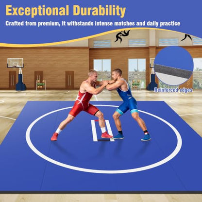 Generic 3M X 3M Gymnastics Training Mat Wear Resist Portable MMA Blanket Anti-Slip Multi-Functional Training Blankets for Grappling Martial Art Boxing Judo