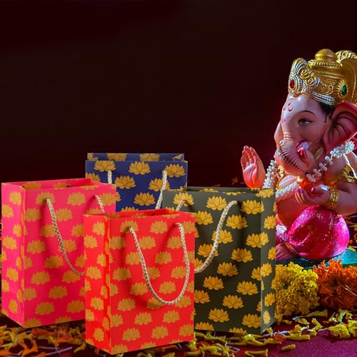 Lincia 16 Pcs Indian Return Gift Bags for Pooja Diwali Festival, Classic - style: Classic