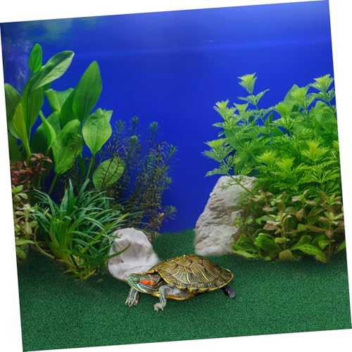 ORFOFE Realistic Simulation Grass Mat for Aquatic Turtles and Reptiles Wear-Resistant Synthetic Lawn for Use Basking Platform for Pet Areas