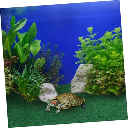 ORFOFE Realistic Simulation Grass Mat for Aquatic Turtles and Reptiles Wear-Resistant Synthetic Lawn for Use Basking Platform for Pet Areas