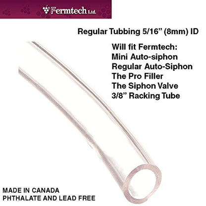 Fermtech Food Grade Vinyl Tubing - 10 feet 5/16 ID - 7/16 OD, Clear - size: 10 Feet