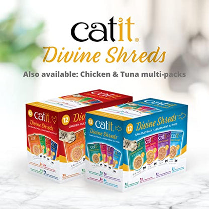 Catit Divine Shreds Premium Cat Food Topper, Tuna with Shrimp & Pumpkin - size: 1 Count (Pack of 1)