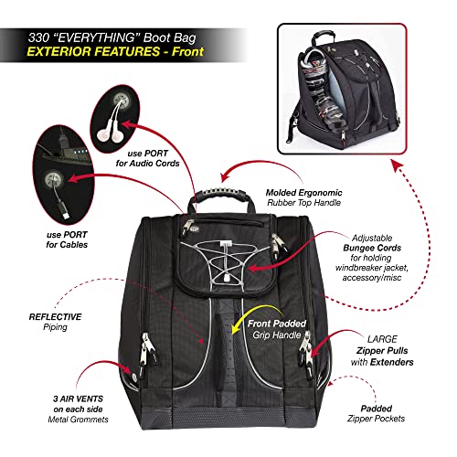 Athalon Everything Boot Bag/Backpack - color: Midnight Black