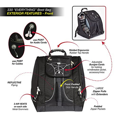 Athalon Everything Boot Bag/Backpack - color: Midnight Black