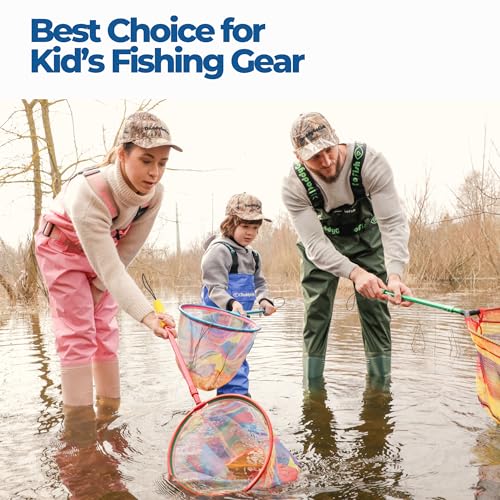 Kids Fishing Net - Extendable Telescopic Landing Net for Boy Girl Children Catching Small Fish Crab Shrimp Minnow Dragonfly Beach Pier Lake River Ocean - color: Style 2 (Blue)