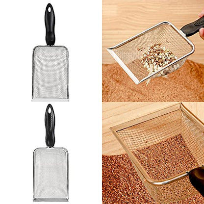 Cleaning The Shovel Reptile Scoops Terrarium Bedding Substrate Sand Sifter Stainless Steel Fine Mesh Small Pet Cage Cleaner Shovel
