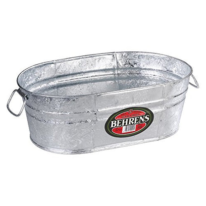 Behrens Hot Dipped Galvanized PlanterTub 4 Gallon 00-OV 4-Gallon Oval Steel Tub - size: 4 Gallon