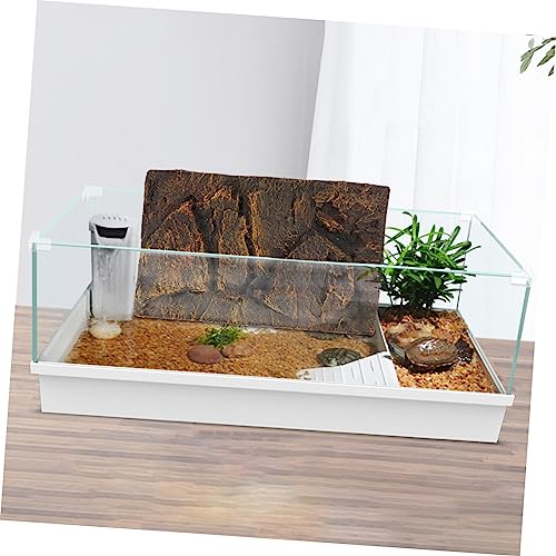 STOBOK 3D Reptile Tank Background Board Pu Material Turtle Aquarium Decor Terrarium Display for Pet Habitat Wall Decoration