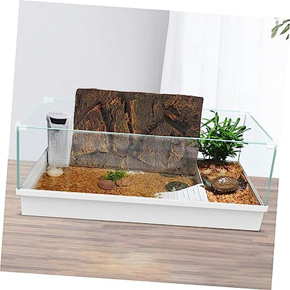 STOBOK 3D Reptile Tank Background Board Pu Material Turtle Aquarium Decor Terrarium Display for Pet Habitat Wall Decoration