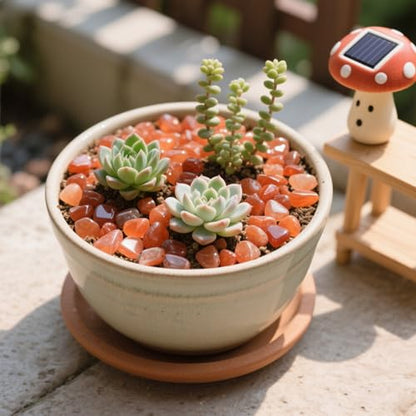 0.96LB Natural Pebbles Vase Filler Fish Tank Gravel Aquarium Decorative Crushed Stones Succulent Rocks Bulk Polished Irregular Shaped - Red - color: Red