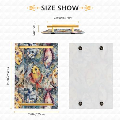 Retro Fish Decorative Trays Drawer Organizer Tray Desk Drawer Organizer for Bedroom